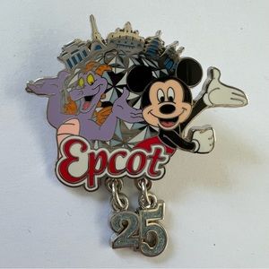 Disney Pin Trading Epcot 25 Anniversary 2007 Mickey Figment World Showcase